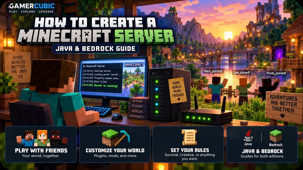 How to create a Minecraft Java or Bedrock server in 2026