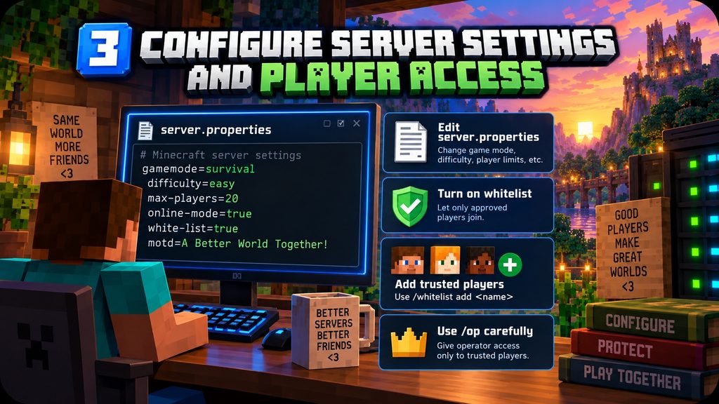 Minecraft server.properties configuration settings