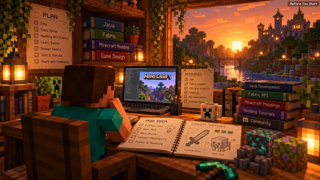 Minecraft mod testing, building, and export workflow