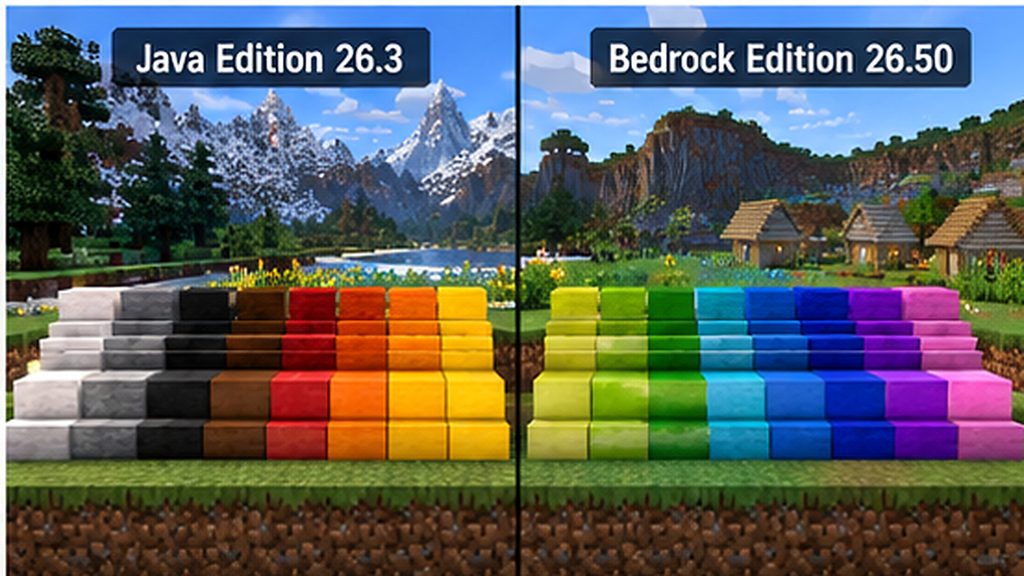 Java and Bedrock support for Minecraft wool stairs and slabs