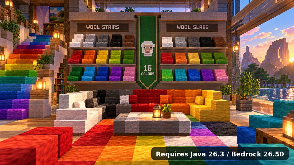 Troubleshooting wool stairs and slabs not appearing in Minecraft