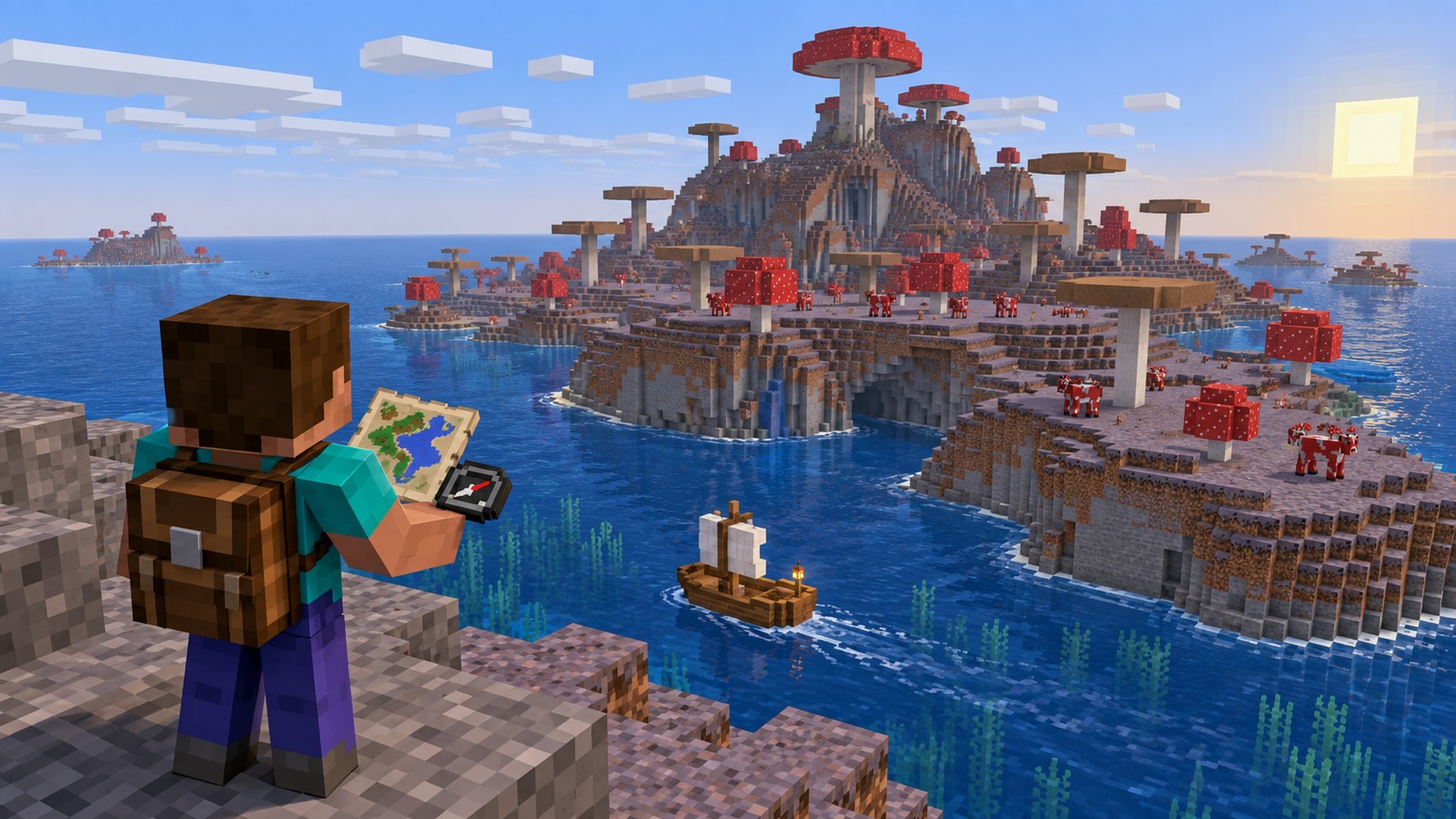 Minecraft-style explorer reviewing a Java 26.3 world before travelling