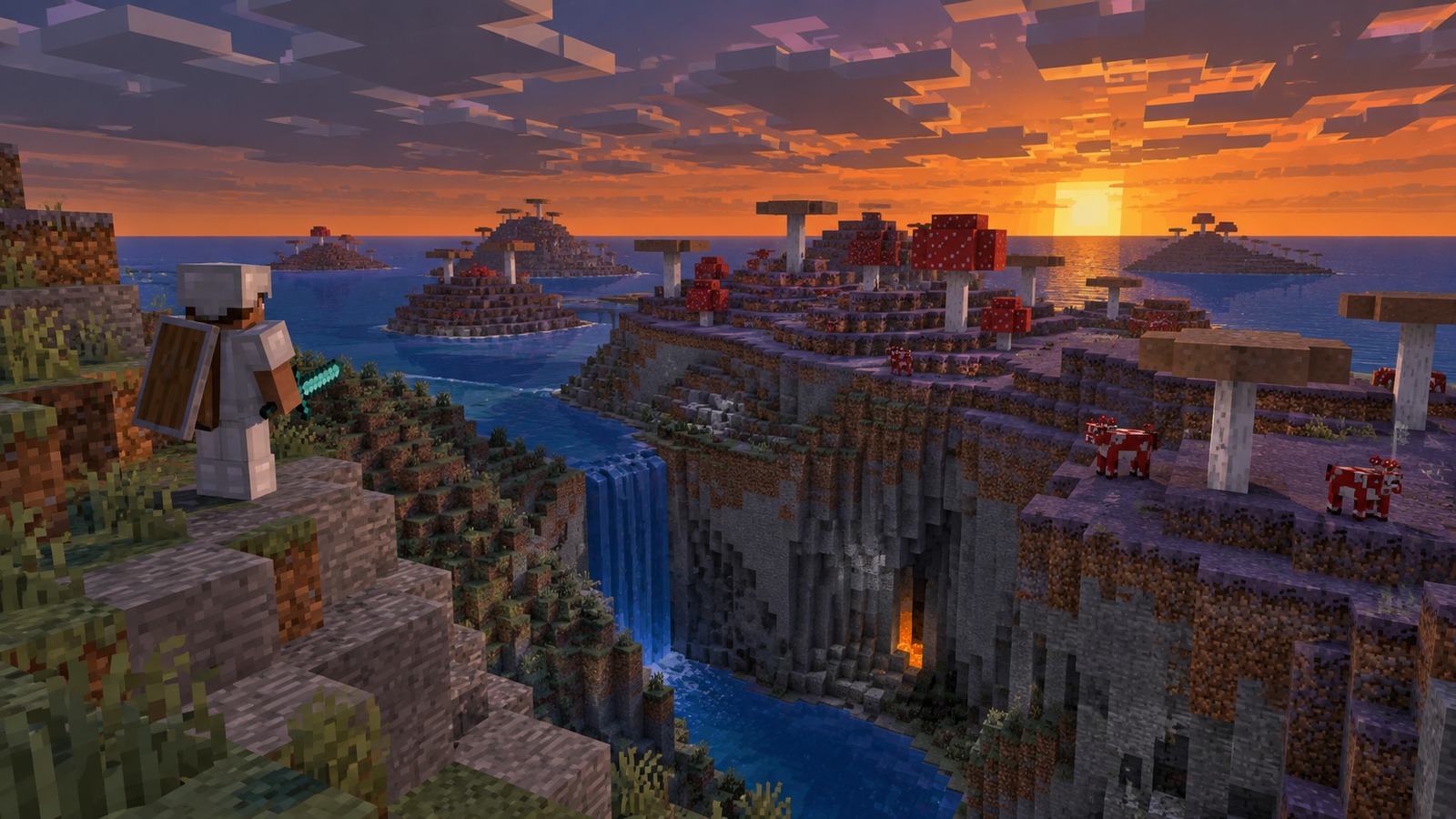 Minecraft-style short boat trip from forest editorial scene
