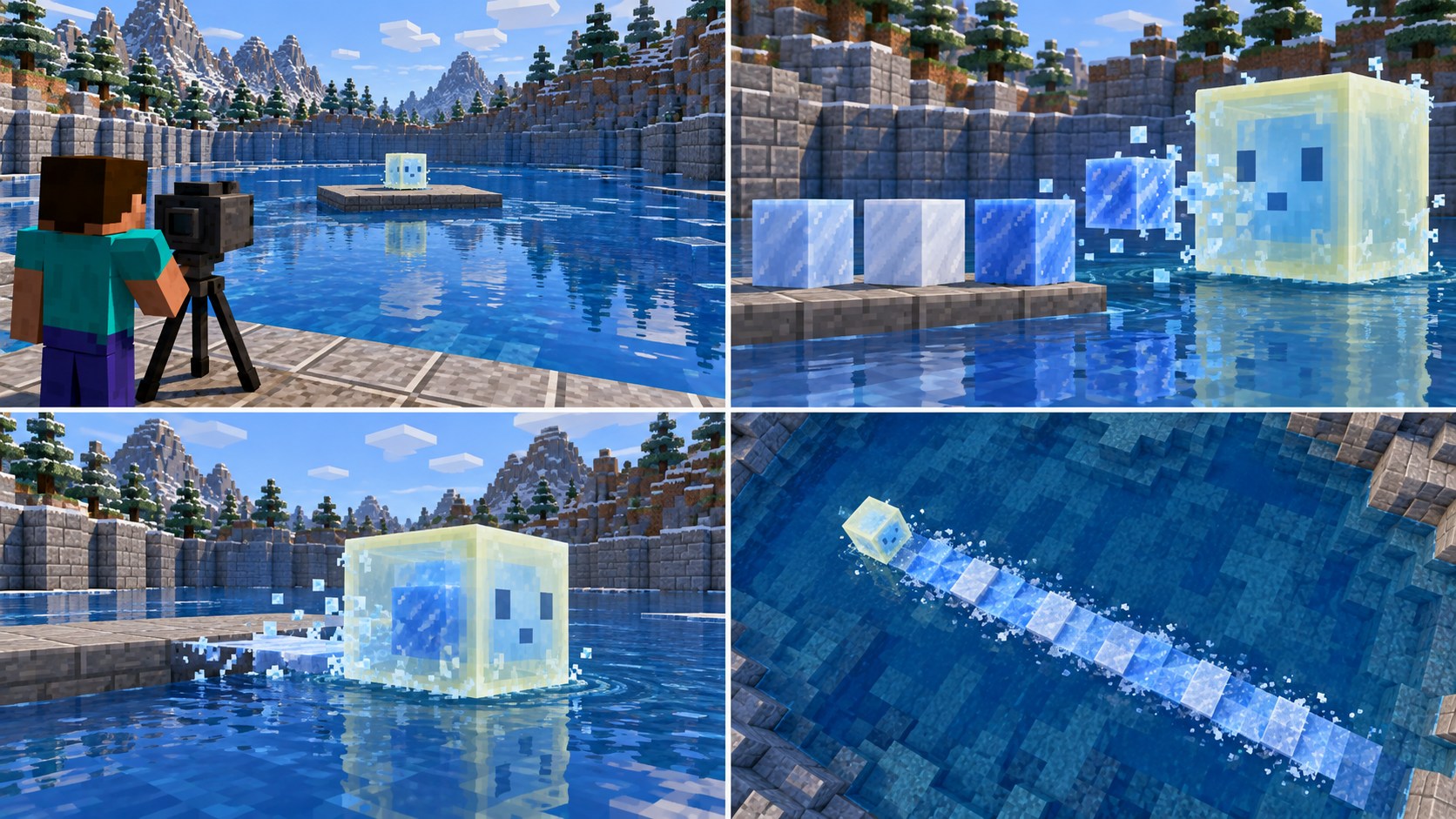 Four-panel Cold Sulfur Cube testing workflow with context, controls, ground start and overhead trail